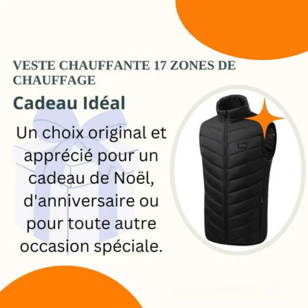 Veste Chauffante 17 zones de chauffage