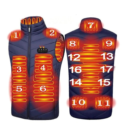 Veste Chauffante 17 zones de chauffage